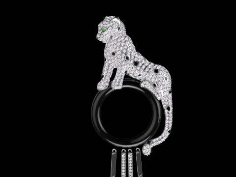 Brooch panther 3D Print Model