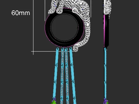 Brooch panther 3D Print Model