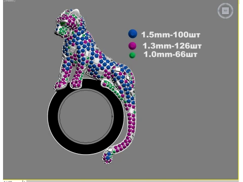Brooch panther 3D Print Model