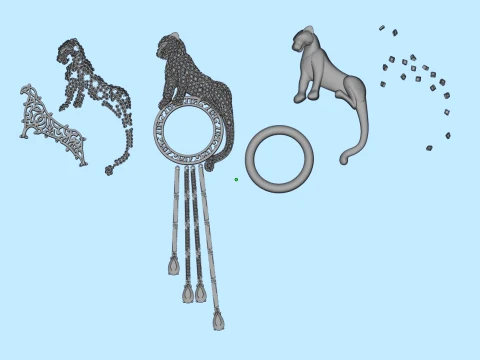 Brooch panther 3D Print Model