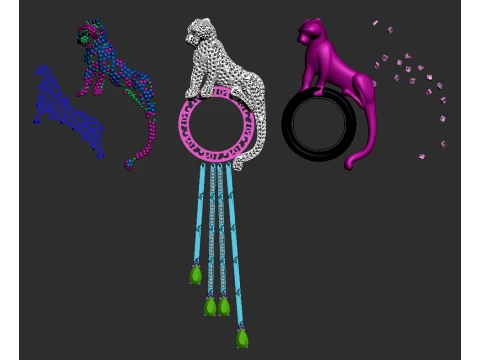 Brooch panther 3D Print Model