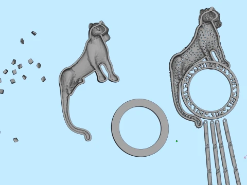 Brooch panther 3D Print Model