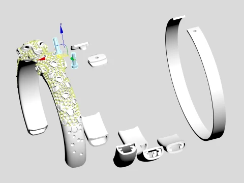 Bracelet panther 3D Print Model