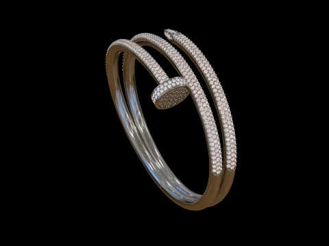 Nail Bracelet 3D Print Model