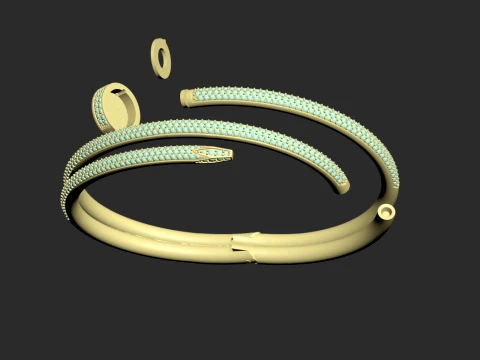 Nail Bracelet 3D Print Model