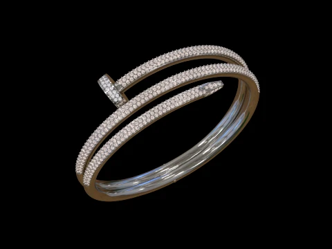 Nail Bracelet 3D Print Model