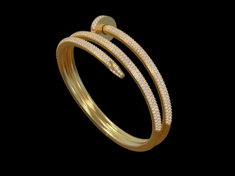 Nail Bracelet 3D Print Model