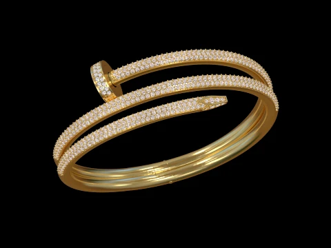 Nail Bracelet 3D Print Model