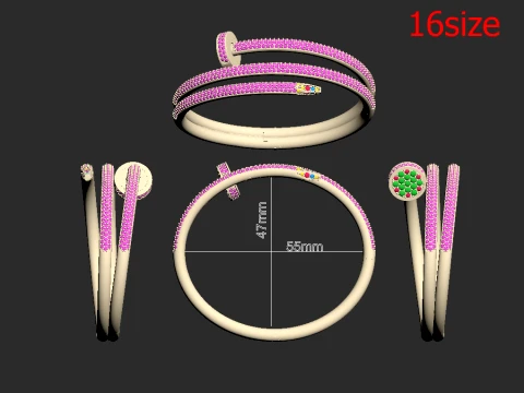 Nail Bracelet 3D Print Model