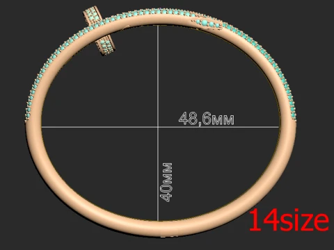 Nail Bracelet 3D Print Model
