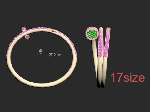 Nail Bracelet 3D Print Model