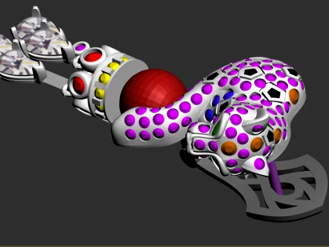 Earrings panther 3D Print Model