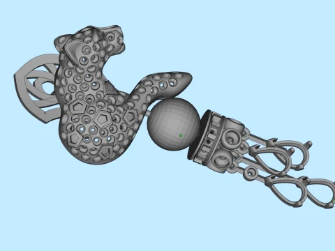 Earrings panther 3D Print Model