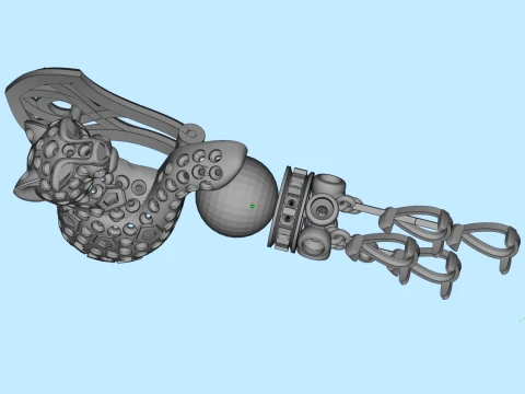 Earrings panther 3D Print Model