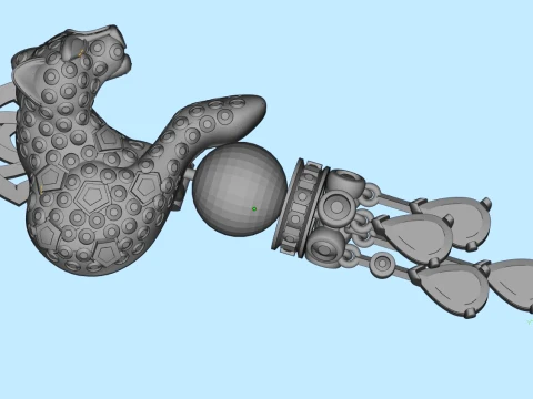 Earrings panther 3D Print Model