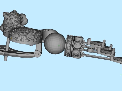 Earrings panther 3D Print Model