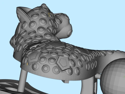 Earrings panther 3D Print Model