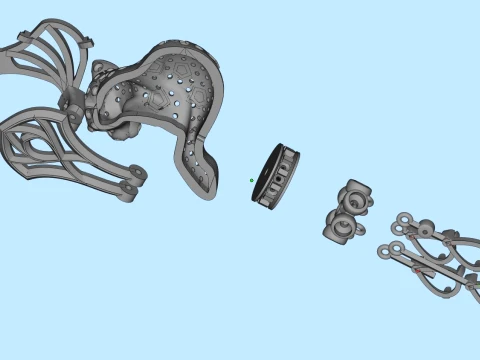Earrings panther 3D Print Model