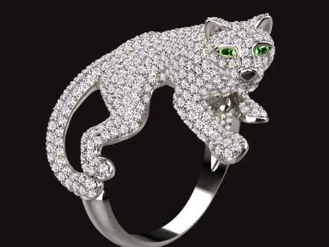 Ring Panther 3D Print Model