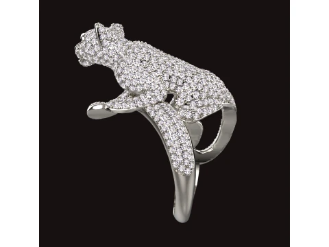 Ring Panther 3D Print Model