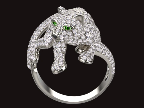Ring Panther 3D Print Model