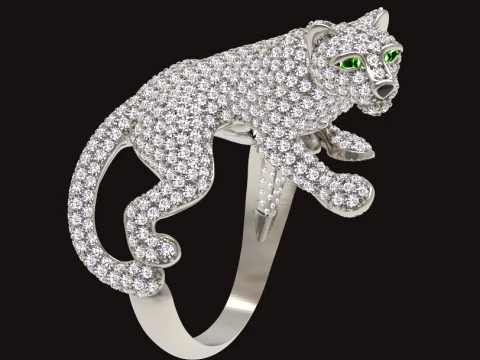 Ring Panther 3D Print Model