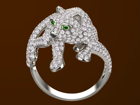 Ring Panther 3D Print Model