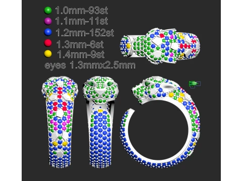 Ring Panther 3D Print Model