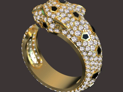 Ring Panther 3D Print Model