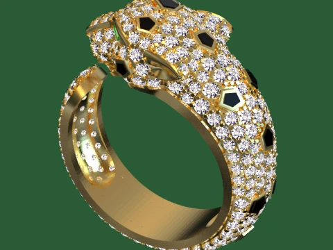 Ring Panther 3D Print Model