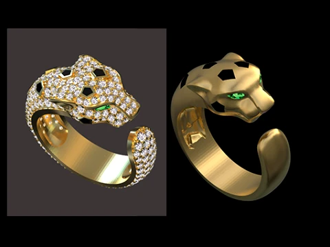 Ring Panther 3D Print Model