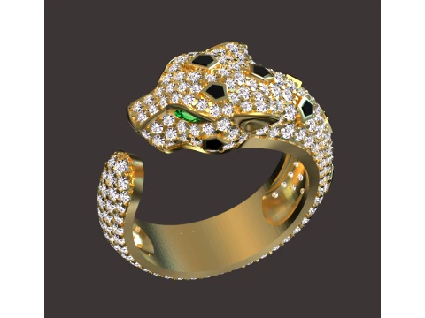 Ring Panther 3D Print Model