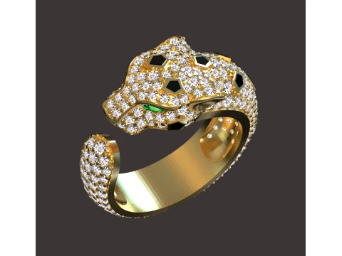 Ring Panther 3D Print Model