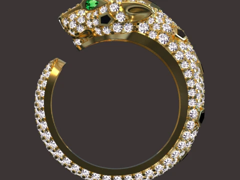 Ring Panther 3D Print Model