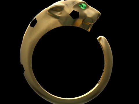 Ring Panther 3D Print Model