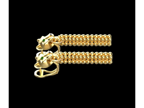 Earrings panther 3D Print Model