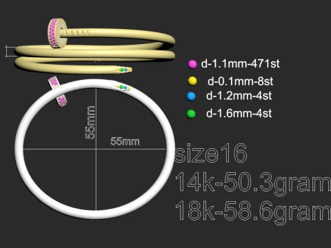Bracelet 3D Print Model