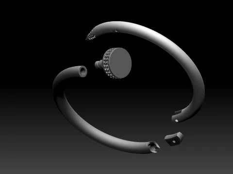Bracelet panther 3D Print Model