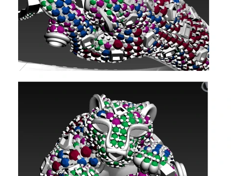 Bracelet panther 3D Print Model