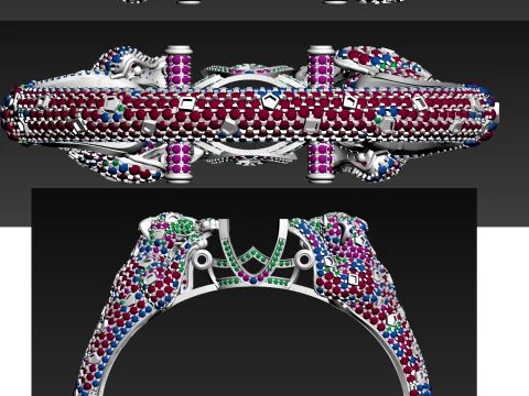 Bracelet panther 3D Print Model
