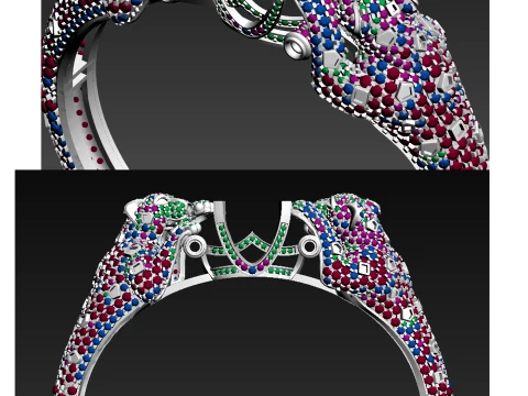 Bracelet panther 3D Print Model