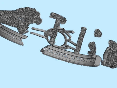 Bracelet panther 3D Print Model