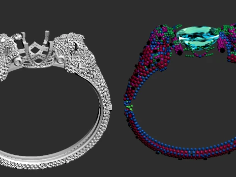 Bracelet panther 3D Print Model