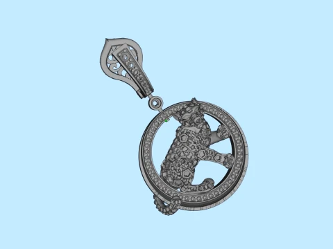Earrings panther 3D Print Model