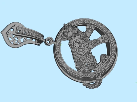 Earrings panther 3D Print Model