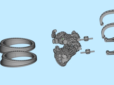 Earrings panther 3D Print Model