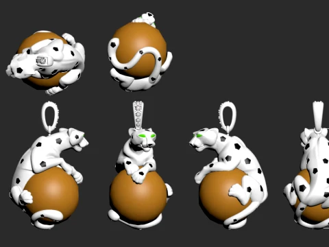 Panther Pendant 3D Print Model