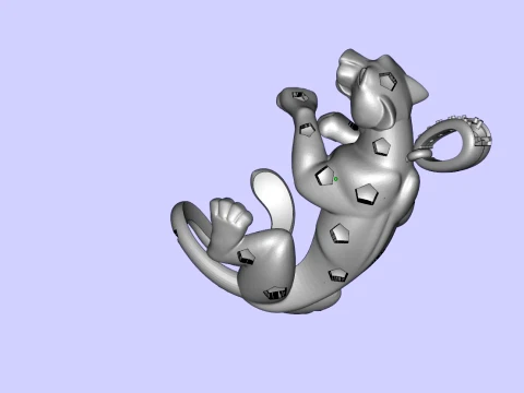 Panther Pendant 3D Print Model