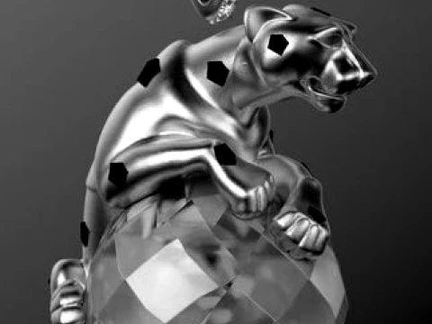 Panther Pendant 3D Print Model
