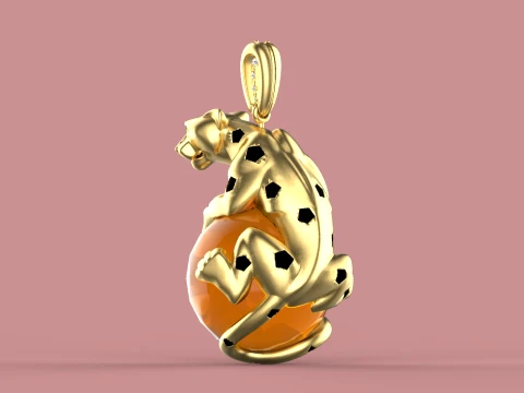 Panther Pendant 3D Print Model